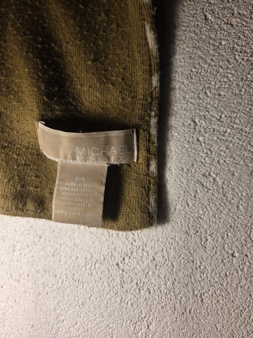 Michael Kors Beige Logo Knit Scarf for Men